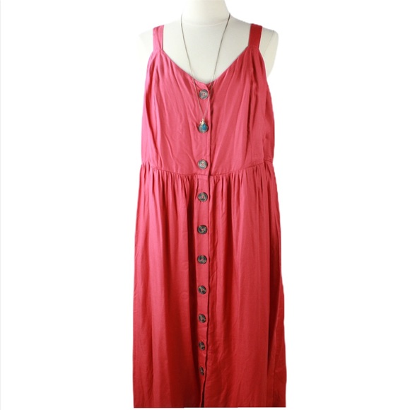 red maxi dress size 18